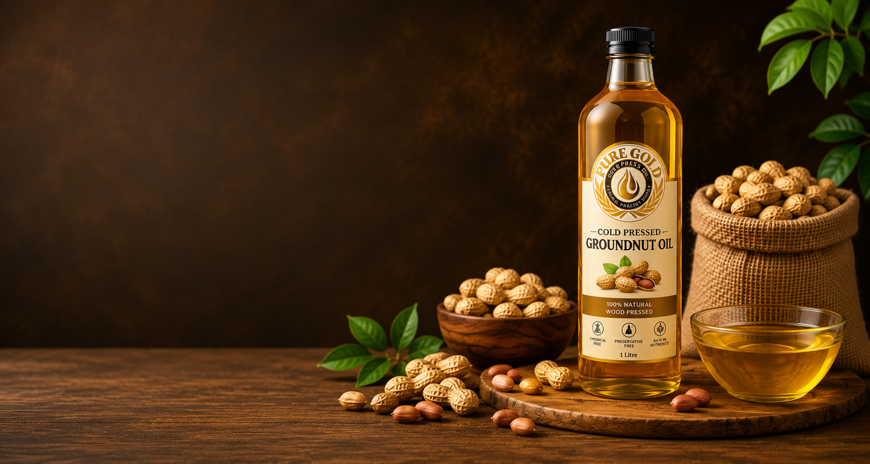 Cold Pressed Groundnut Oil
